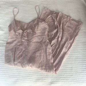 Style State pale pink blush bow front jumpsuit size AU14 US10